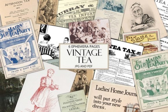 Download Antique Tea Ephemera - Premium Bundle