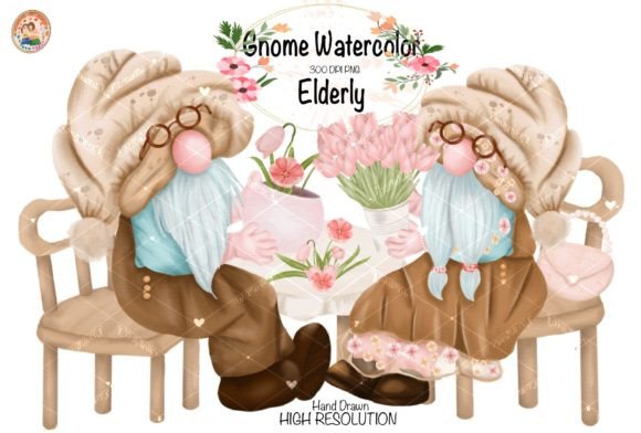Download Gnome Old Watercolor Clipart,Elderly Png - Premium Resources