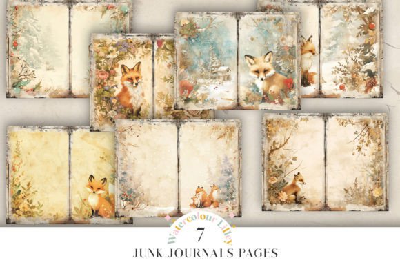 Download Fox Watercolour Junk Journal Pages - Premium Resources