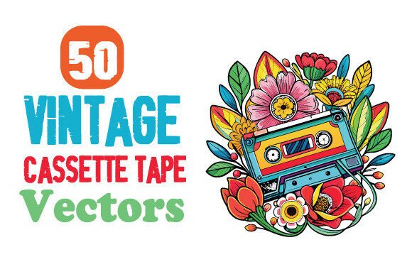 Download Vintage Cassette Tape Vector Bundle - Cassette tape Collection