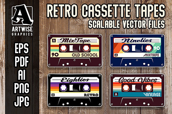Download Retro Vintage Cassette Tapes - Cassette tape Collection